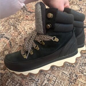 Sorel Black and Cream Winter Boots